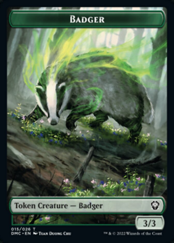 Soldier // Badger Double-Sided Token [Dominaria United Tokens] | The Clever Kobold