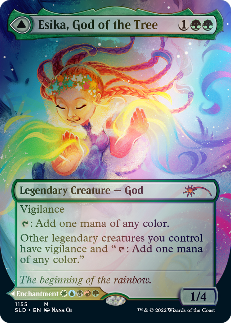 Esika, God of the Tree // The Prismatic Bridge (Borderless) [Secret Lair: From Cute to Brute] | The Clever Kobold