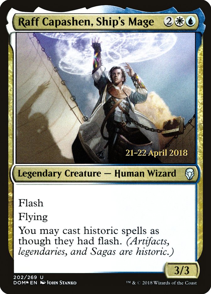 Raff Capashen, Ship's Mage [Dominaria Prerelease Promos] | The Clever Kobold