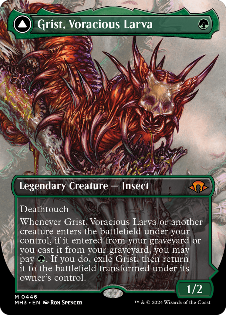 Grist, Voracious Larva // Grist, the Plague Swarm (Borderless) [Modern Horizons 3] | The Clever Kobold