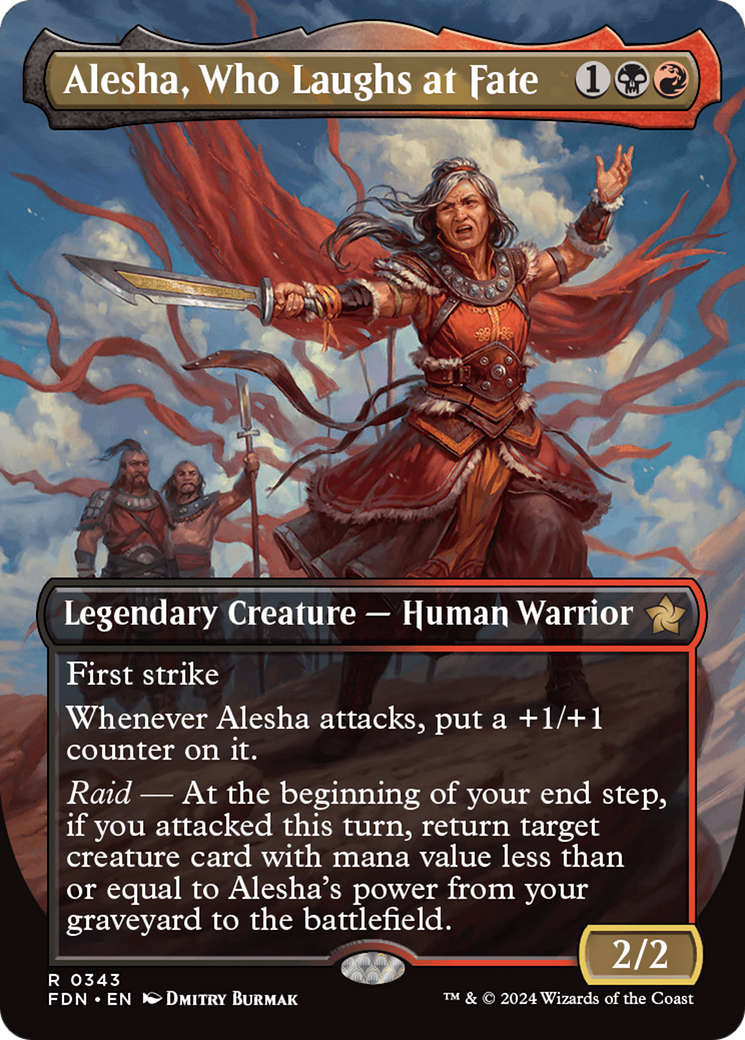 Alesha, Who Laughs at Fate (Borderless) [Foundations] | The Clever Kobold