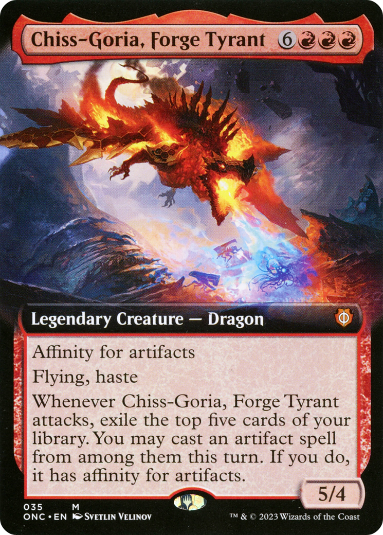 Chiss-Goria, Forge Tyrant (Extended Art) [Phyrexia: All Will Be One Commander] | The Clever Kobold