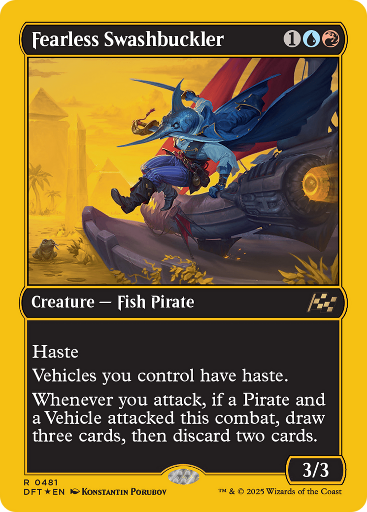 Fearless Swashbuckler (First-Place Foil) [Aetherdrift] | The Clever Kobold