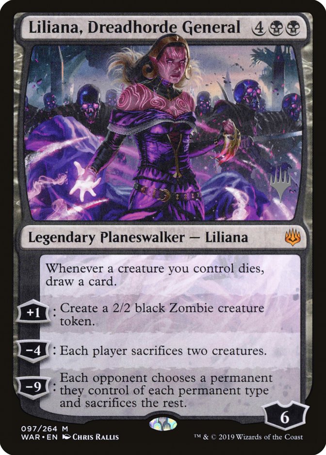 Liliana, Dreadhorde General (Promo Pack) [War of the Spark Promos] | The Clever Kobold