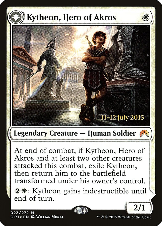 Kytheon, Hero of Akros // Gideon, Battle-Forged [Magic Origins Prerelease Promos] | The Clever Kobold