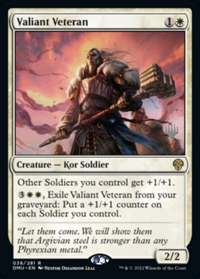 Valiant Veteran (Promo Pack) [Dominaria United Promos] | The Clever Kobold