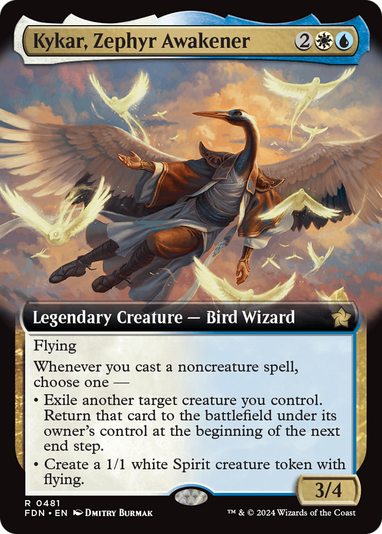 Kykar, Zephyr Awakener (Extended Art) [Foundations] | The Clever Kobold