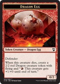 Dragon Egg // Dragon Double-Sided Token [Commander 2018 Tokens] | The Clever Kobold