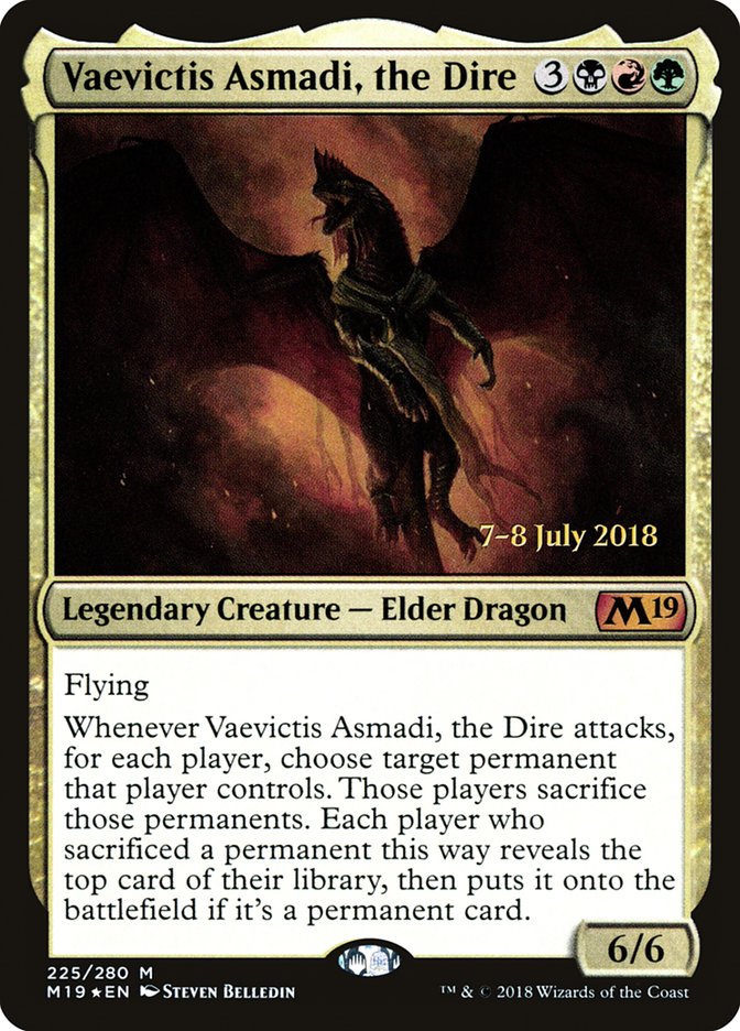 Vaevictis Asmadi, the Dire [Core Set 2019 Prerelease Promos] | The Clever Kobold