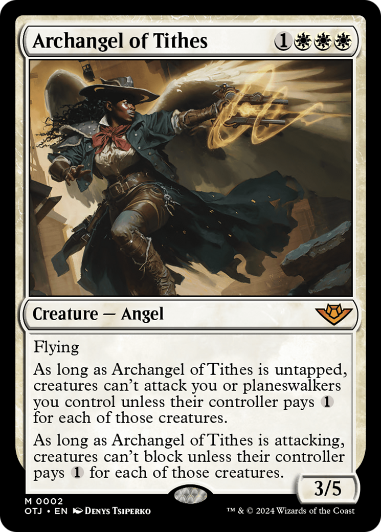 Archangel of Tithes [Outlaws of Thunder Junction] | The Clever Kobold