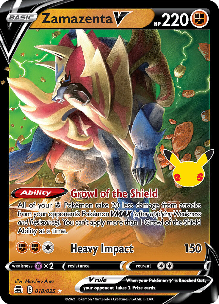 Zamazenta V (018/025) [Celebrations: 25th Anniversary] | The Clever Kobold