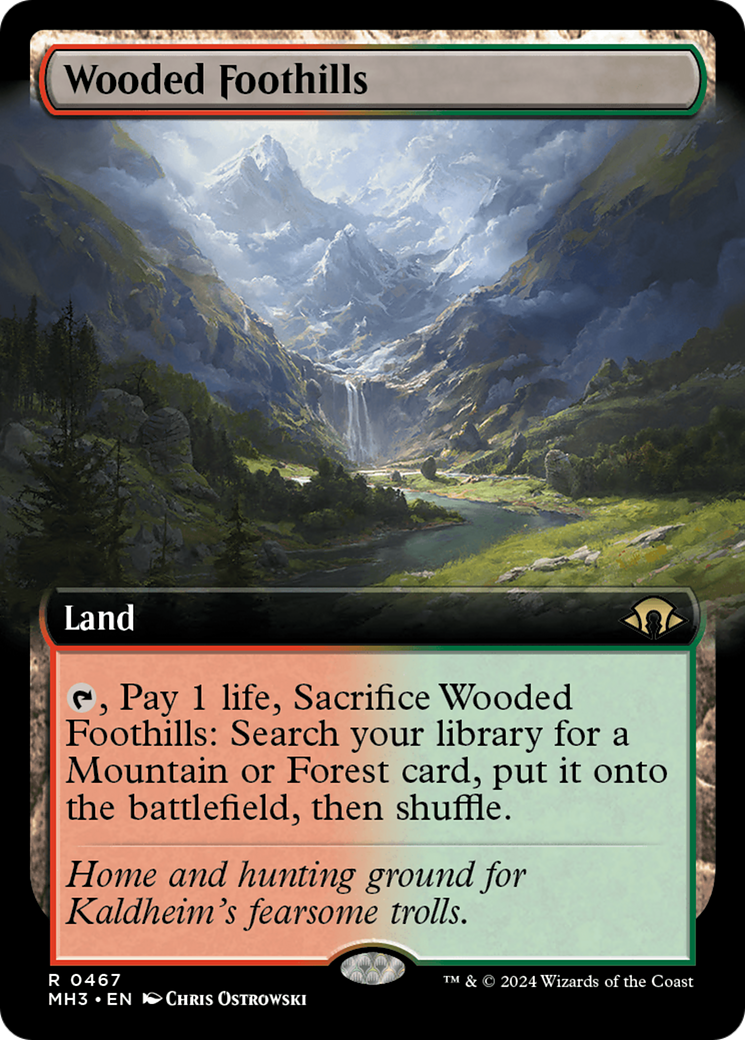 Wooded Foothills (Extended Art) [Modern Horizons 3] | The Clever Kobold