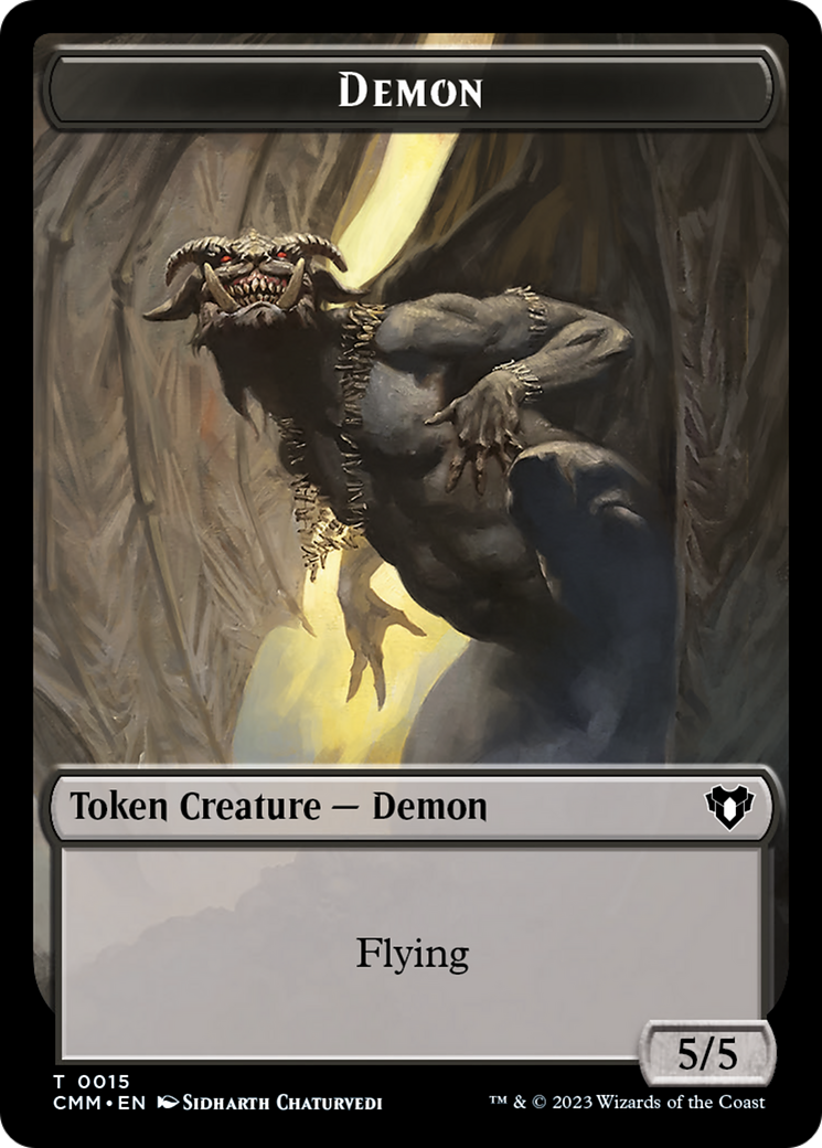 Demon Token [Commander Masters Tokens] | The Clever Kobold