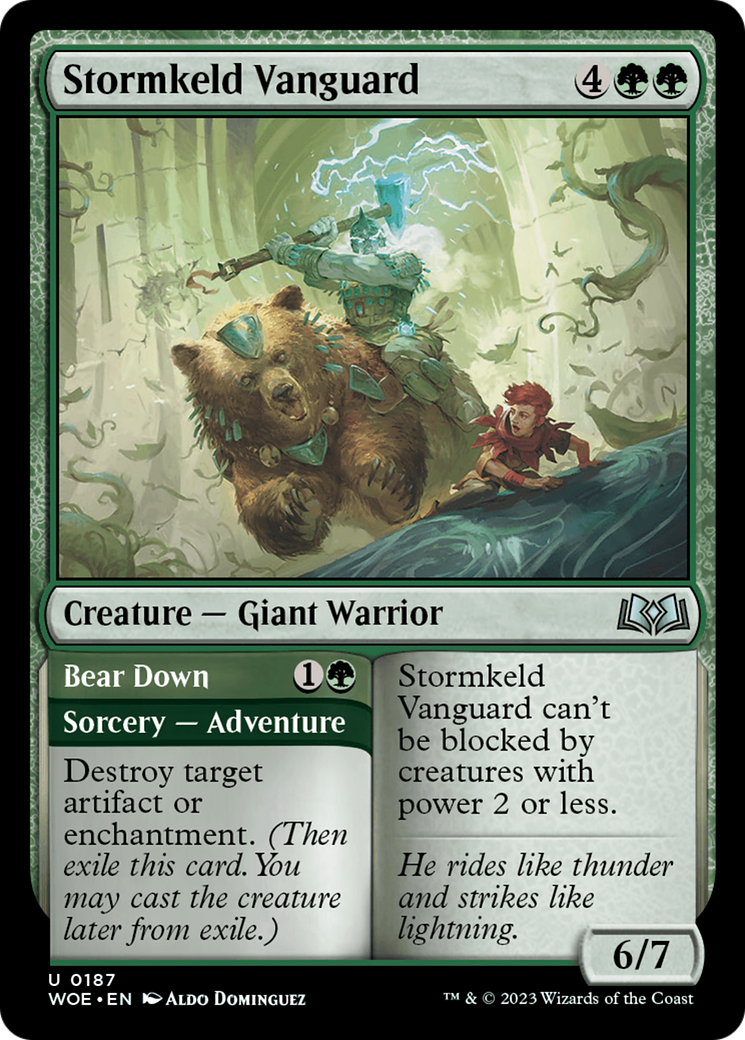 Stormkeld Vanguard // Bear Down [Wilds of Eldraine] | The Clever Kobold