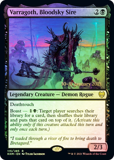 Varragoth, Bloodsky Sire [Kaldheim Prerelease Promos] | The Clever Kobold