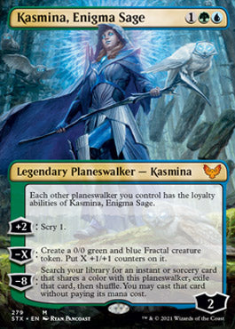 Kasmina, Enigma Sage (Borderless) [Strixhaven: School of Mages] | The Clever Kobold