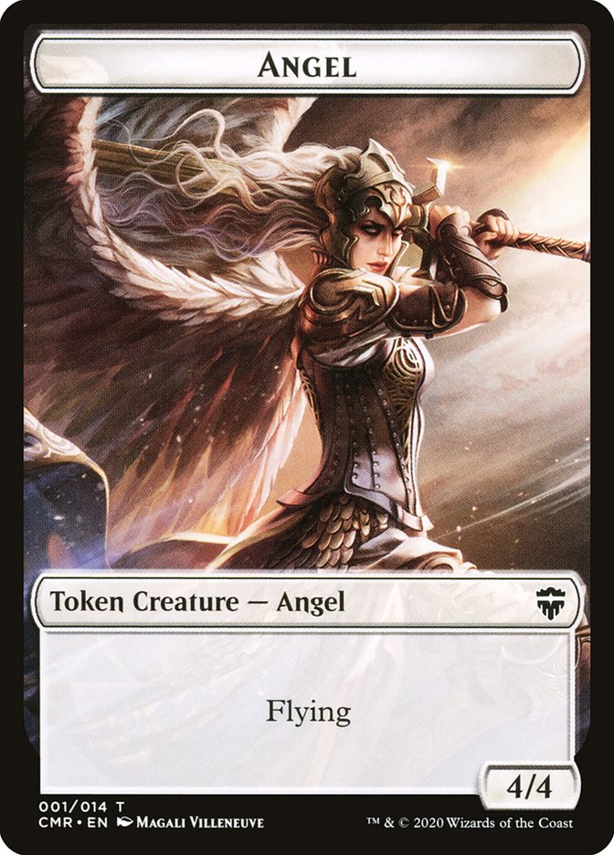 Angel // Spirit Double-Sided Token [Commander Legends Tokens] | The Clever Kobold