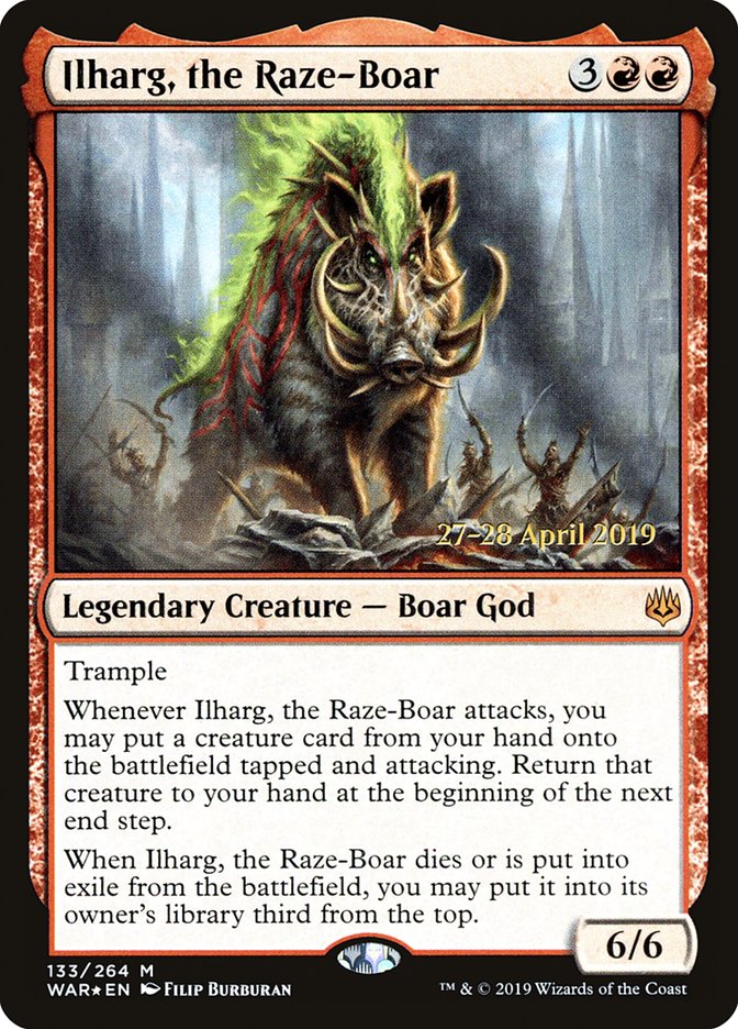 Ilharg, the Raze-Boar [War of the Spark Prerelease Promos] | The Clever Kobold