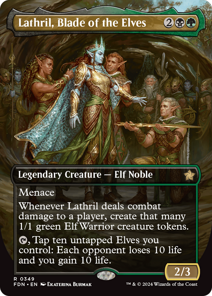 Lathril, Blade of the Elves (Borderless) [Foundations] | The Clever Kobold