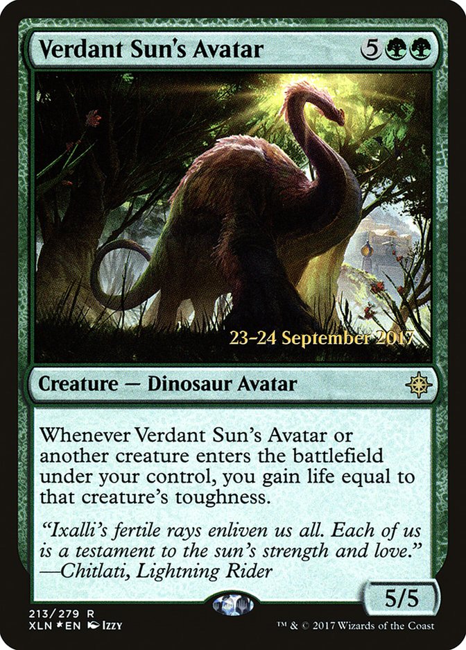 Verdant Sun's Avatar [Ixalan Prerelease Promos] | The Clever Kobold