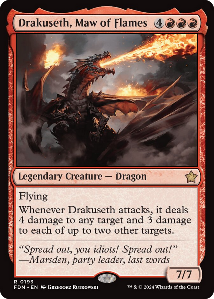 Drakuseth, Maw of Flames [Foundations] | The Clever Kobold