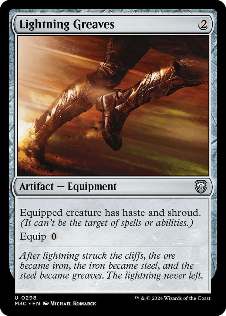 Lightning Greaves (Ripple Foil) [Modern Horizons 3 Commander] | The Clever Kobold