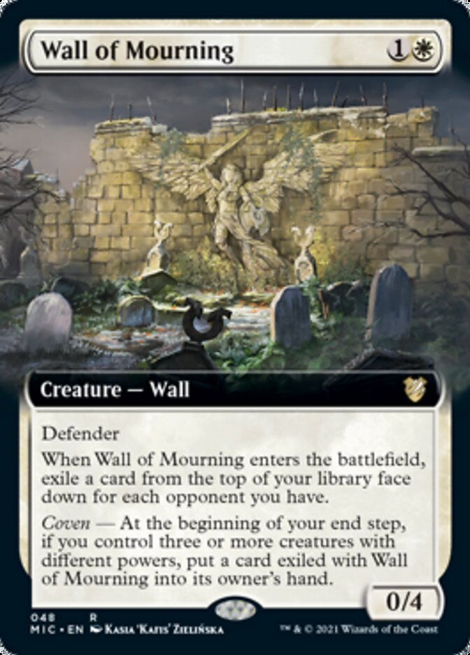 Wall of Mourning (Extended Art) [Innistrad: Midnight Hunt Commander] | The Clever Kobold