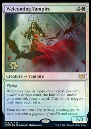 Welcoming Vampire [Innistrad: Crimson Vow Prerelease Promos] | The Clever Kobold