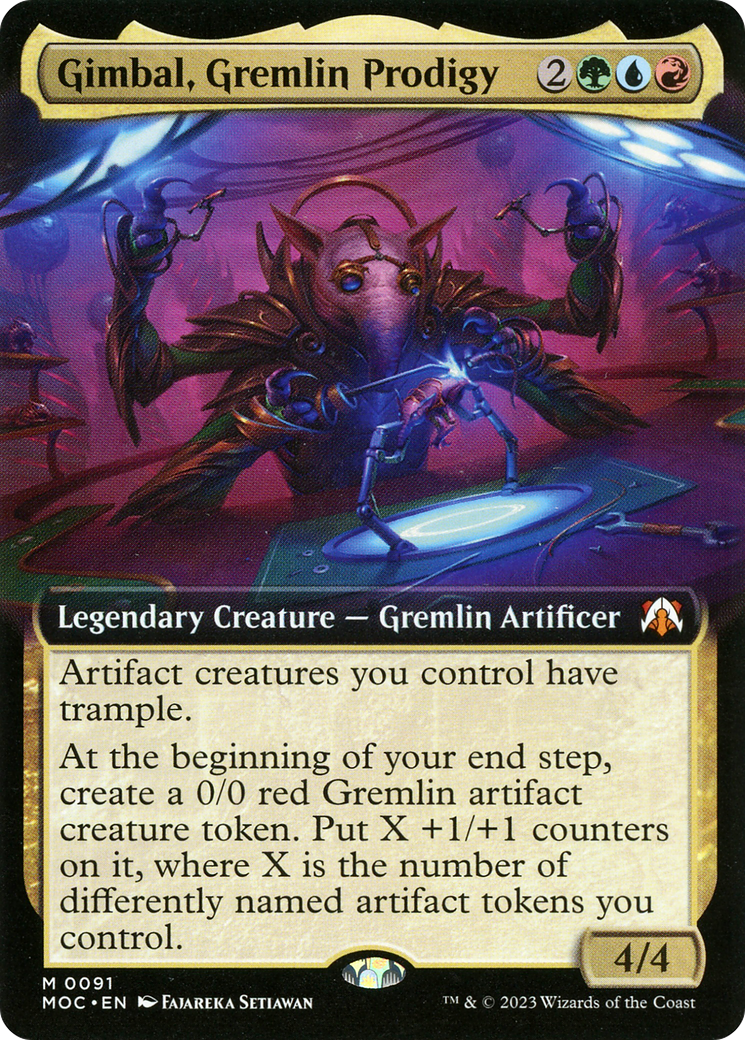 Gimbal, Gremlin Prodigy (Extended Art) [March of the Machine Commander] | The Clever Kobold