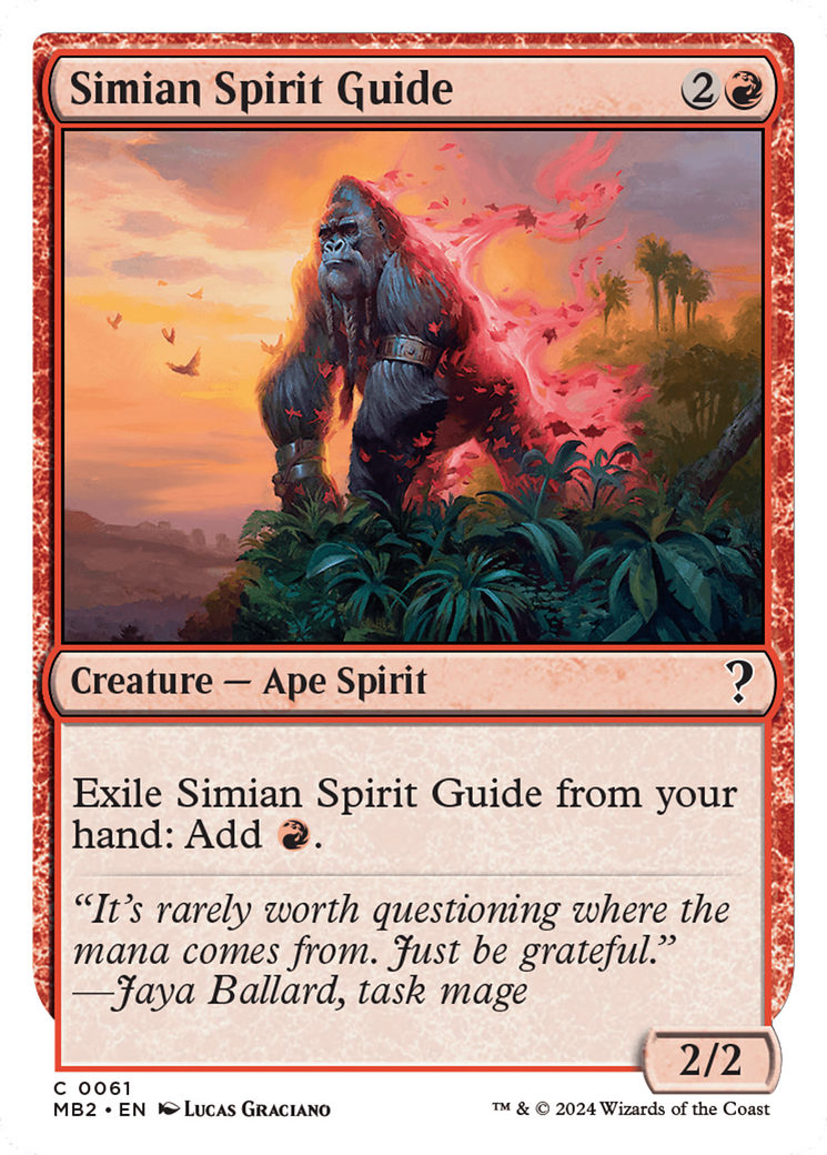 Simian Spirit Guide (White Border) [Mystery Booster 2] | The Clever Kobold