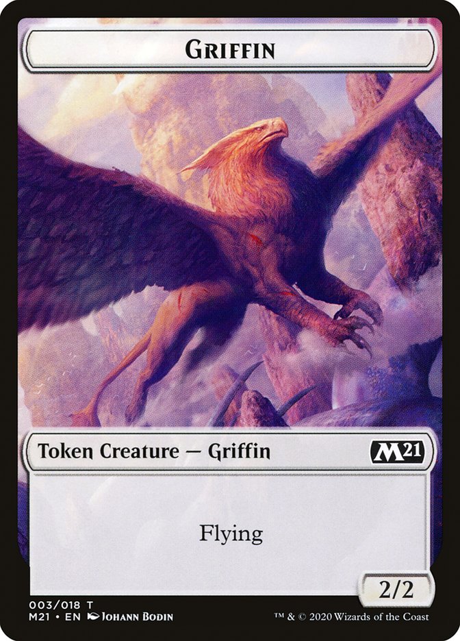 Dog // Griffin Double-Sided Token [Core Set 2021 Tokens] | The Clever Kobold