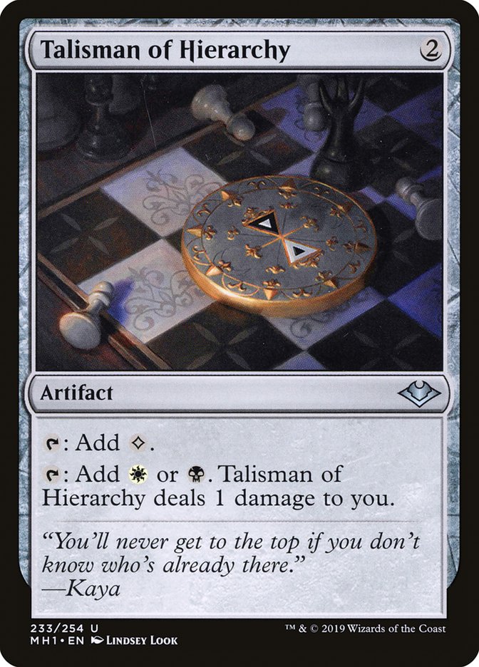 Talisman of Hierarchy [Modern Horizons] | The Clever Kobold