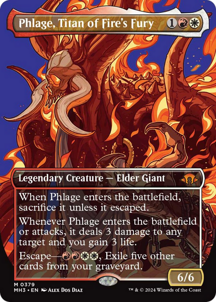 Phlage, Titan of Fire's Fury (Borderless) [Modern Horizons 3] | The Clever Kobold