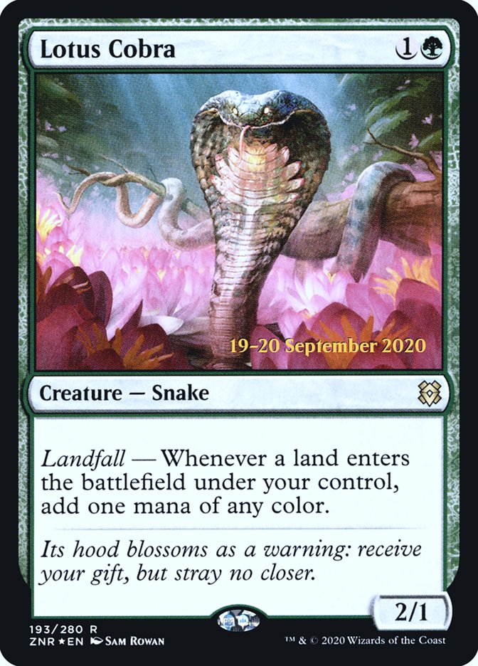 Lotus Cobra [Zendikar Rising Prerelease Promos] | The Clever Kobold