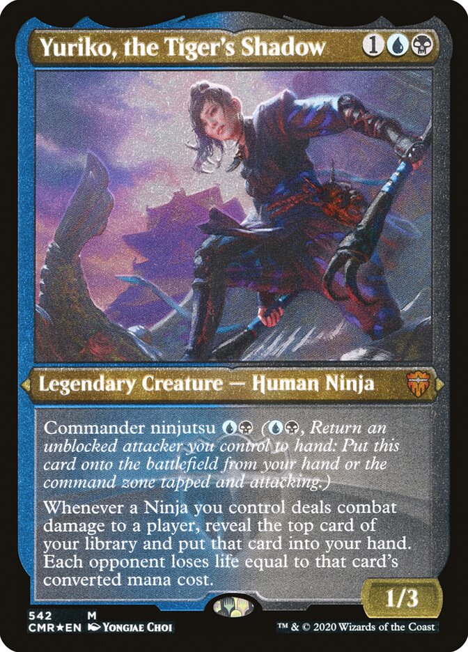 Yuriko, the Tiger's Shadow (Etched) [Commander Legends] | The Clever Kobold