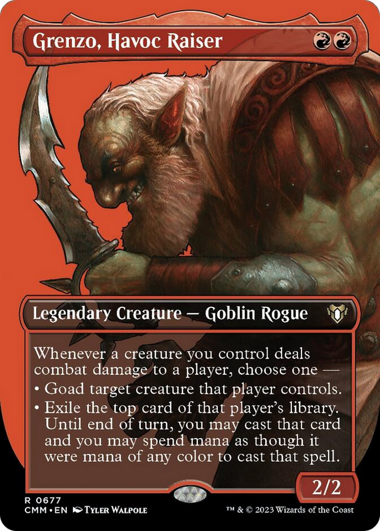 Grenzo, Havoc Raiser (Borderless Profile) [Commander Masters] | The Clever Kobold