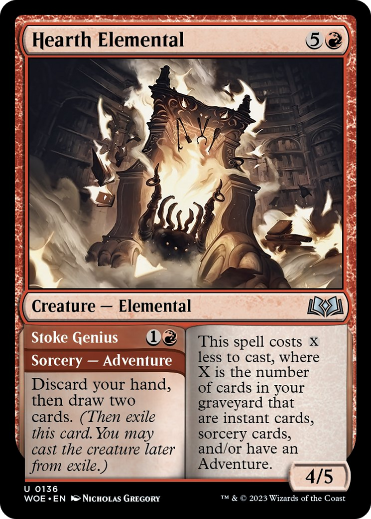 Hearth Elemental // Stoke Genius [Wilds of Eldraine] | The Clever Kobold