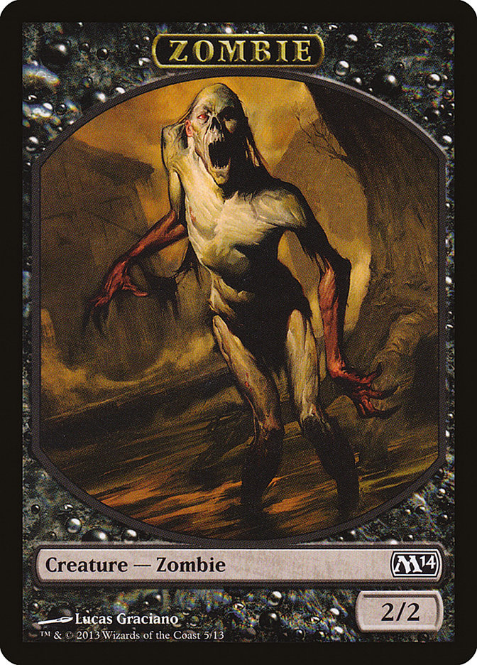 Zombie Token [Magic 2014 Tokens] | The Clever Kobold