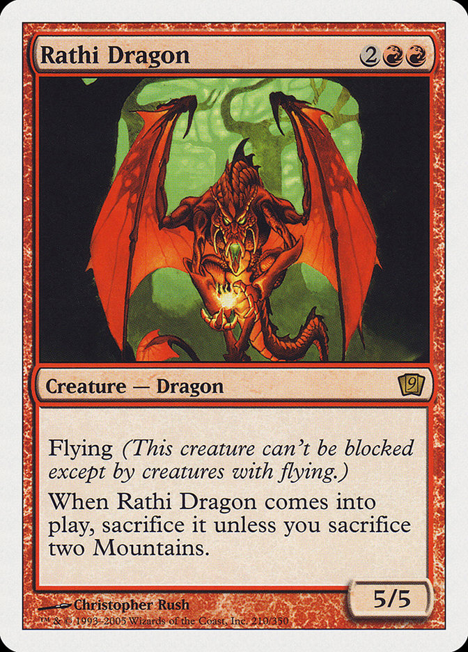 Rathi Dragon (9th Edition) [Oversize Cards] | The Clever Kobold