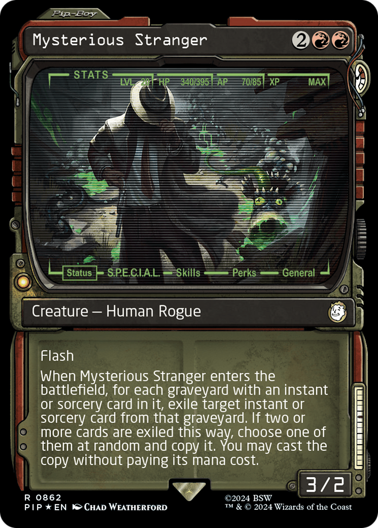 Mysterious Stranger (Showcase) (Surge Foil) [Fallout] | The Clever Kobold