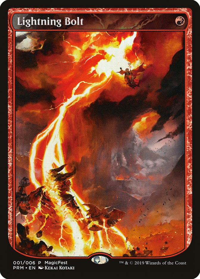 Lightning Bolt (Textless) [MagicFest 2019] | The Clever Kobold