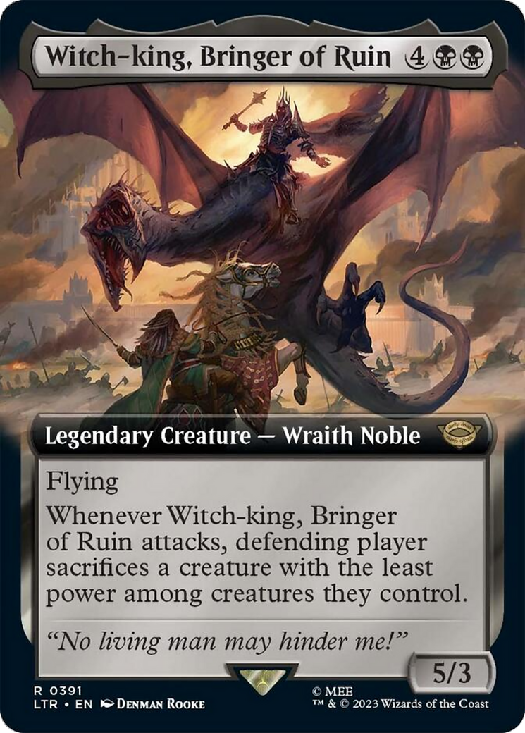 Witch-king, Bringer of Ruin (Extended Alternate Art) [The Lord of the Rings: Tales of Middle-Earth] | The Clever Kobold