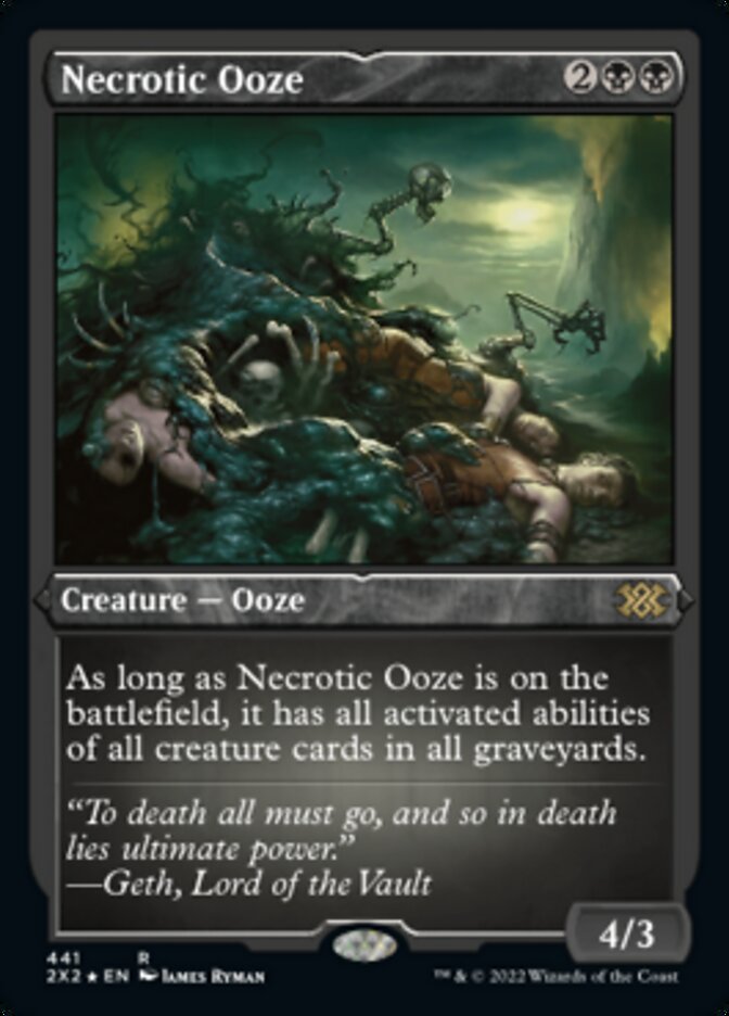 Necrotic Ooze (Foil Etched) [Double Masters 2022] | The Clever Kobold