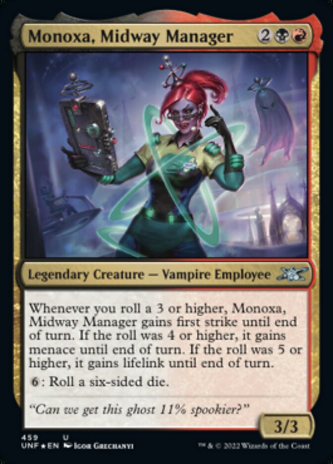 Monoxa, Midway Manager (Galaxy Foil) [Unfinity] | The Clever Kobold