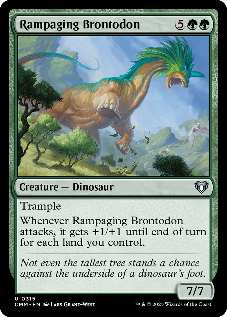 Rampaging Brontodon [Commander Masters] | The Clever Kobold