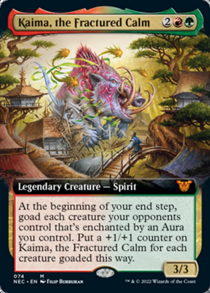 Kaima, the Fractured Calm (Extended Art) [Kamigawa: Neon Dynasty Commander] | The Clever Kobold