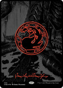 Mountain (Phyrexian) - Full Art (Oil Slick Raised Foil)