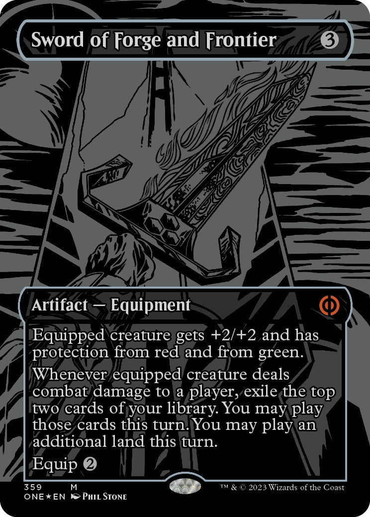 Sword of Forge and Frontier (Oil Slick Raised Foil)