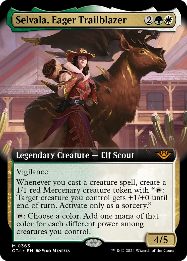 Selvala, Eager Trailblazer (Extended Art) [Outlaws of Thunder Junction] | The Clever Kobold