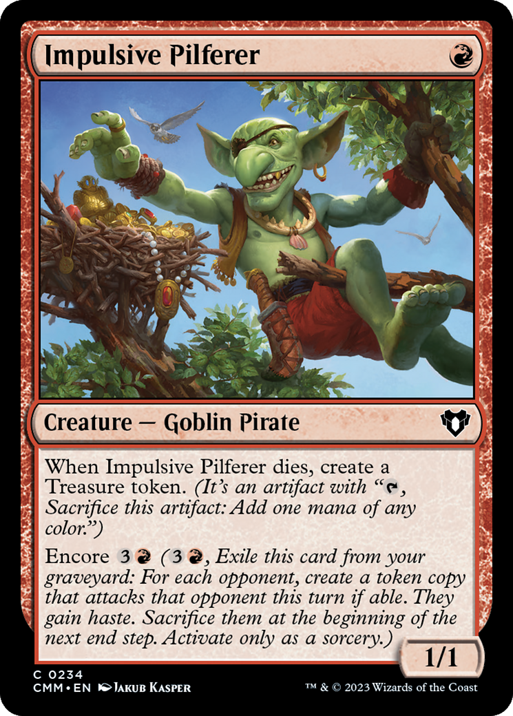 Impulsive Pilferer [Commander Masters] | The Clever Kobold